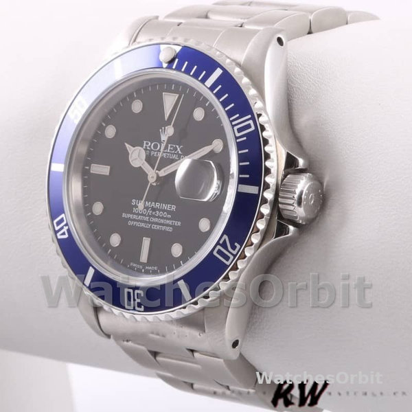 Rolex Submariner Date 16610 Blue Ceramic Black Dial 40mm Mens Replica Watch