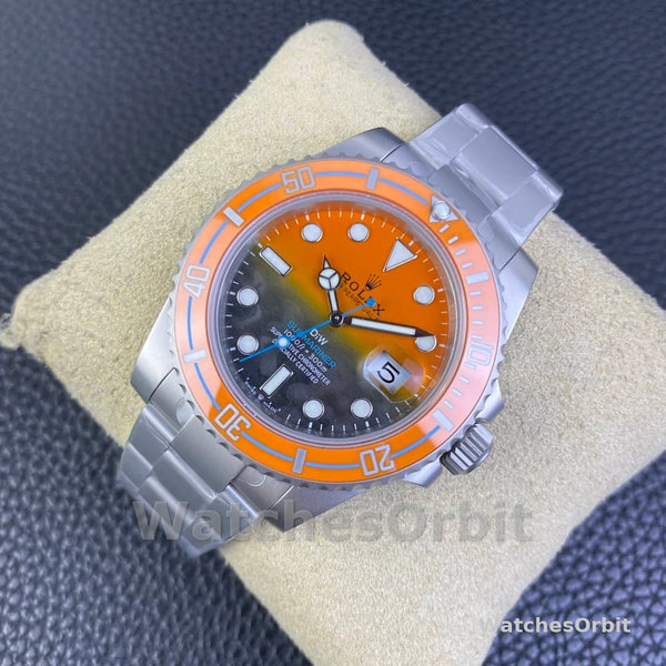 Rolex Submariner DIW Persimmon Orange Black Dial Ceramic Orange Bezel