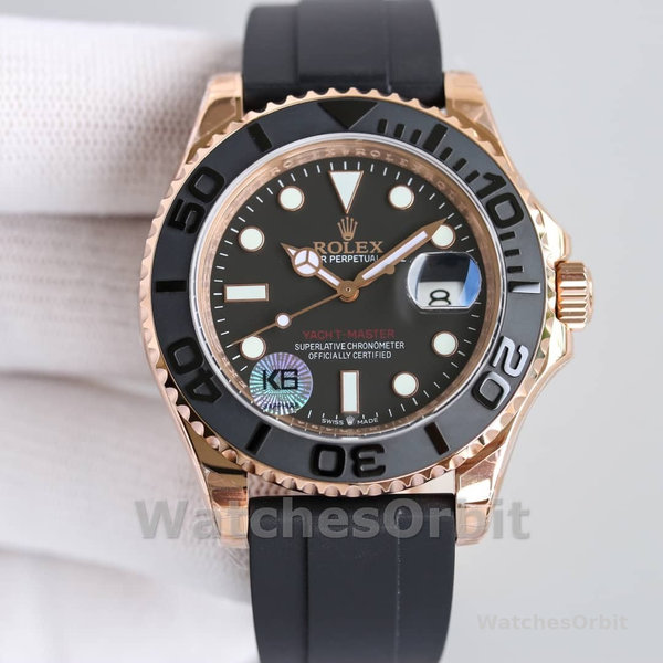 Rolex Yacht-Master 116655 Everose Gold Black Dial 40mm Mens replica Watch