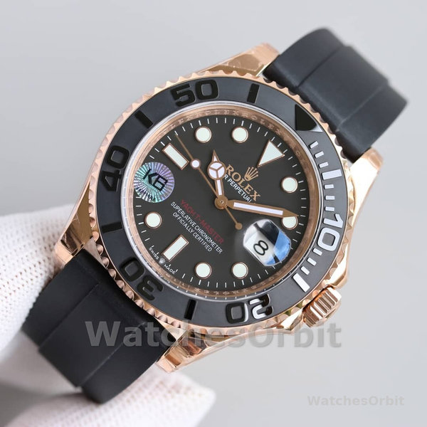 Rolex Yacht-Master 116655 Everose Gold Black Dial 40mm Mens replica Watch