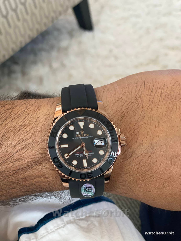 Rolex Yacht-Master 116655 Everose Gold Black Dial 40mm Mens replica Watch