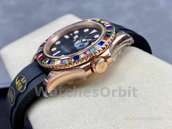 Rolex Yacht-Master 116695 Black Rubber Strap Black Dial 40MM Mens Replica Watch