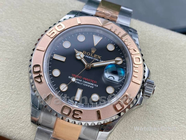 Rolex Yacht-Master 126621 EverRose Gold Black Dial 40MM Mens Replica Watch