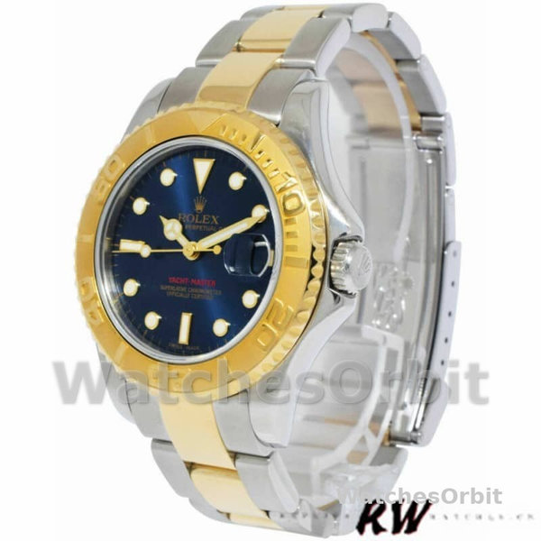 Rolex Yacht-Master 168623 Steel and Gold Blue Dial 35MM Unisex Replica Watch