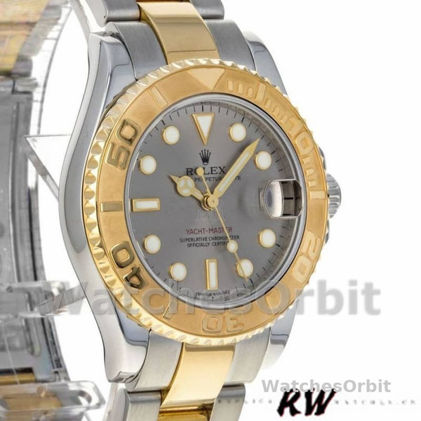 Rolex Yacht-Master 168623 Steel Yellow Gold Platinum Dial 35MM Unisex Replica Watch