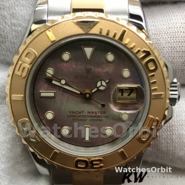 Rolex Yacht-Master 169623 Steel Yellow Gold Black MOP Dial 29MM Lady Replica Watch