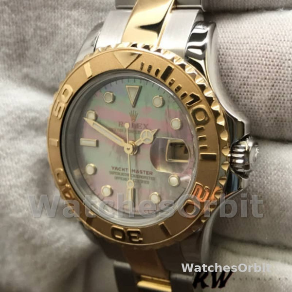 Rolex Yacht-Master 169623 Steel Yellow Gold Black MOP Dial 29MM Lady Replica Watch