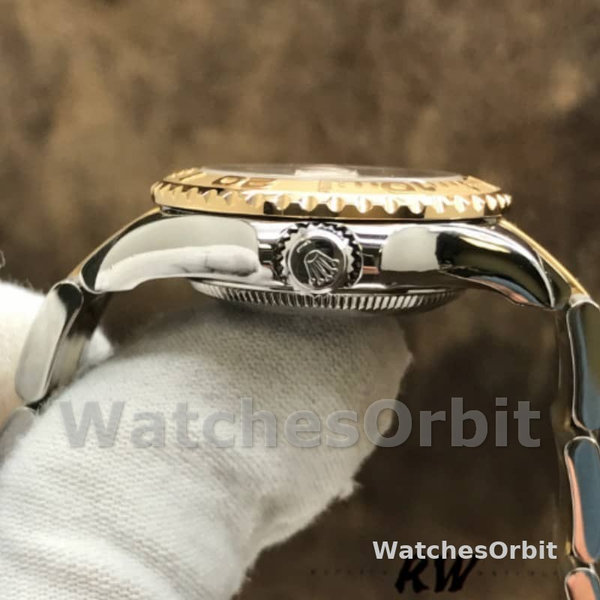 Rolex Yacht-Master 169623 Steel Yellow Gold Black MOP Dial 29MM Lady Replica Watch