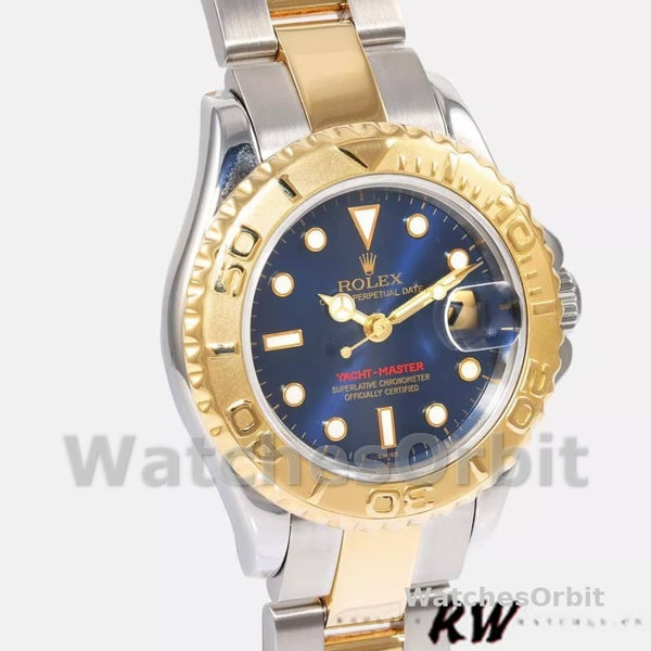 Rolex Yacht-Master 169623 Steel Yellow Gold Blue Dial 29MM Lady Replica Watch