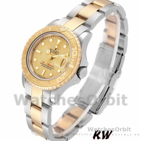 Rolex Yacht-Master 169623 Steel Yellow Gold Champagne Dial 29MM Lady Replica Watch