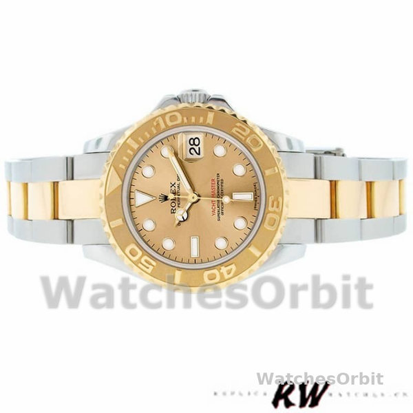 Rolex Yacht-Master 169623 Steel Yellow Gold Champagne Dial 29MM Lady Replica Watch