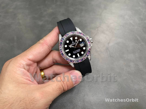 Rolex Yacht Master 40 Gem Set 126679SABR 0002 Black Dial Watch