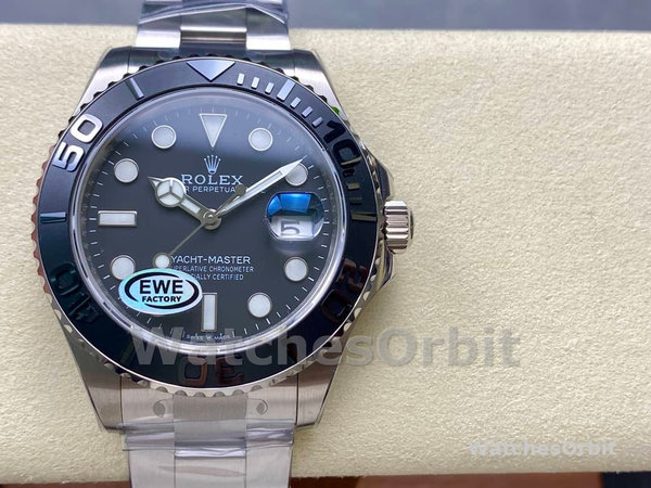 Rolex Yacht Master Black Dial Titanium 226627 0001 42mm Men's Watch