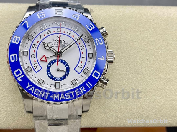Rolex Yacht-Master II 116680 White Square Dial 44mm Mens Replica Watch