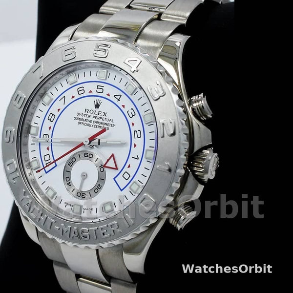 Rolex Yacht Master II 116689 White Dial Platinum 44mm Mens Replica Watch