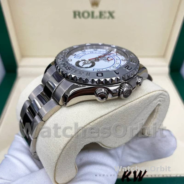 Rolex Yacht Master II 116689 White Dial Platinum 44mm Mens Replica Watch