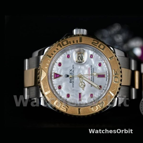 Rolex Yachtmaster 16623 Steel Yellow Gold White MOP Dial 40MM Mens Replica Watch