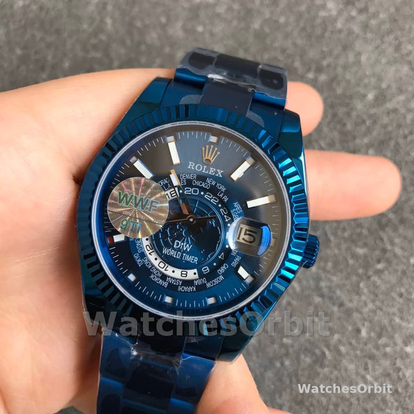 Rolex DiW Sky Dweller 326934 BLUE DLC 40MM Men's Watch
