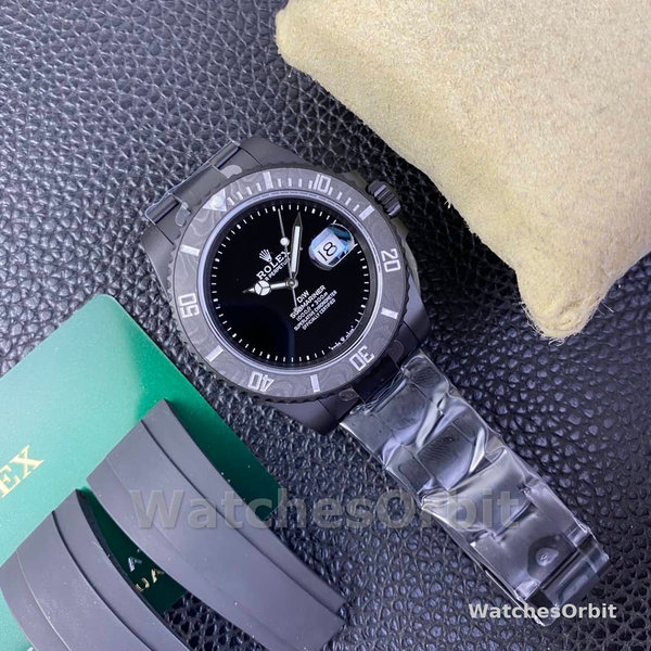 Rolex Submariner DIW Edition Parakeet Carbon Fiber Bezel 116610LB Black Dial