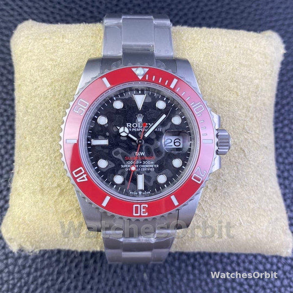 Rolex Submariner DIW Persimmon Orange Black Dial Ceramic Red Bezel 116610LN